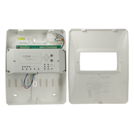 Central de incendios convencional, 4 zonas, 2 salidas alarma y fallo, 2 salidas de relé