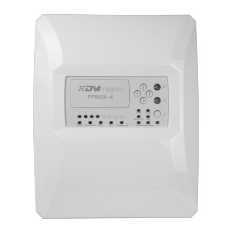 Central de incendios convencional, 4 zonas, 2 salidas alarma y fallo, 2 salidas de relé