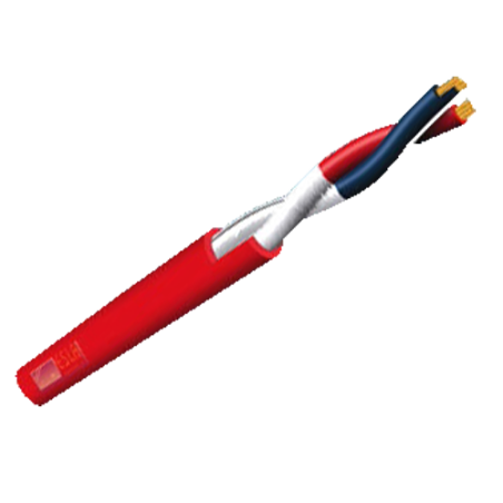 Cable trenzado apantallado para incendio, 2x1.5m2. Certificado CPR Cca -1sb, a1, d1