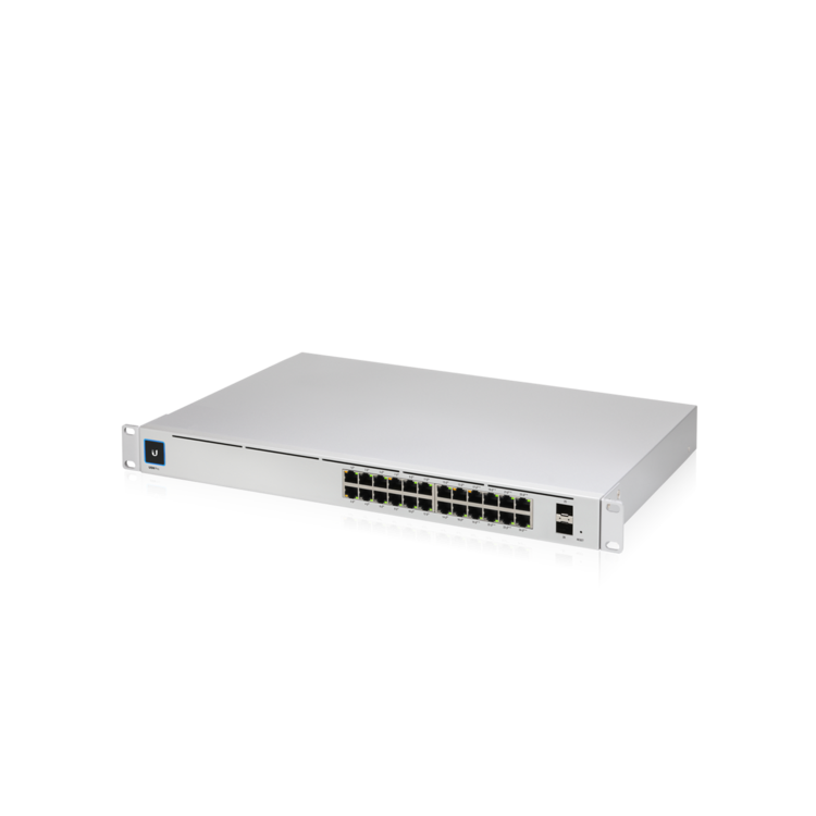 UniFi Switch de 24 puertos GIGABIT, 2 puertos SFP fibra. Capa 3. Para montaje en Rack. Gen2