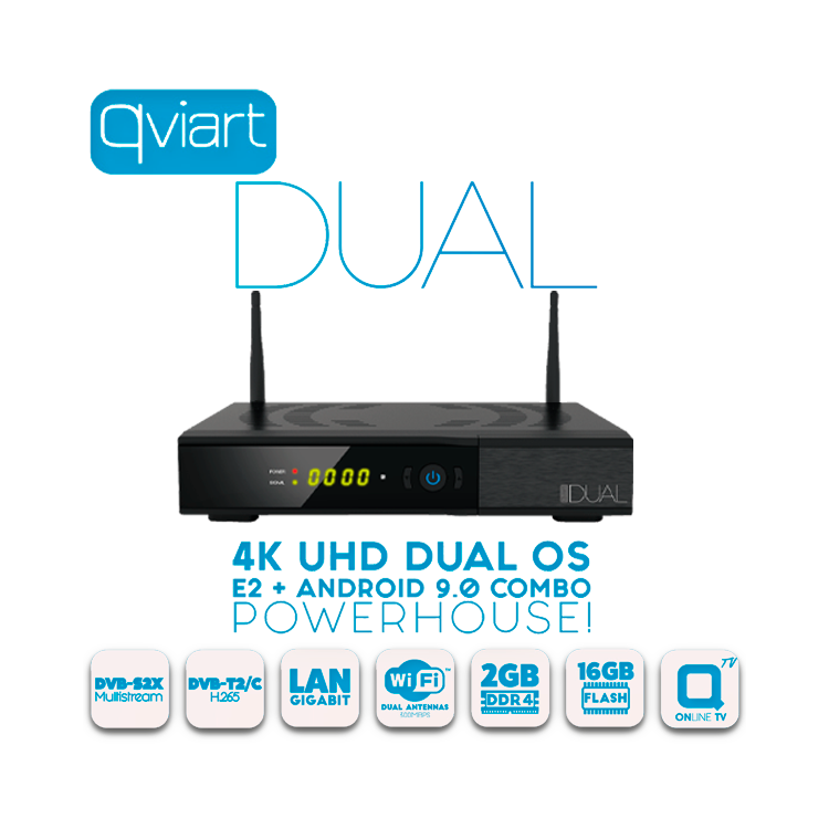 Receptor De Satélite OSTARK As2X Dvb-S2/S2X Portugal Receptor De Satelite Scart Stalker Rj45 Usb Wifi Mrkean 8436582395067