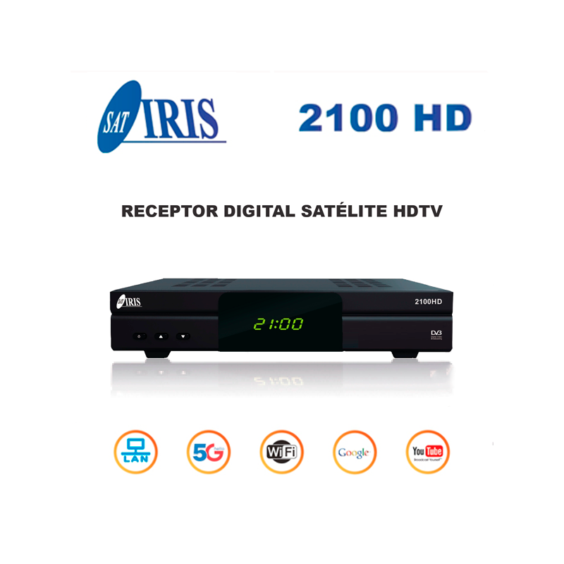 receptor IRIS 2000 HD, receptor satélite FULL HD, DVB-S2, H.265 con WIFI -  Diprotel