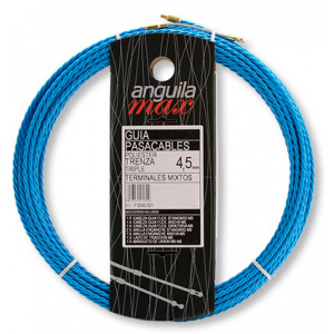 Guía pasa cables 22 metros y 4,5mm. Poliéster triple trenzado. Color azul