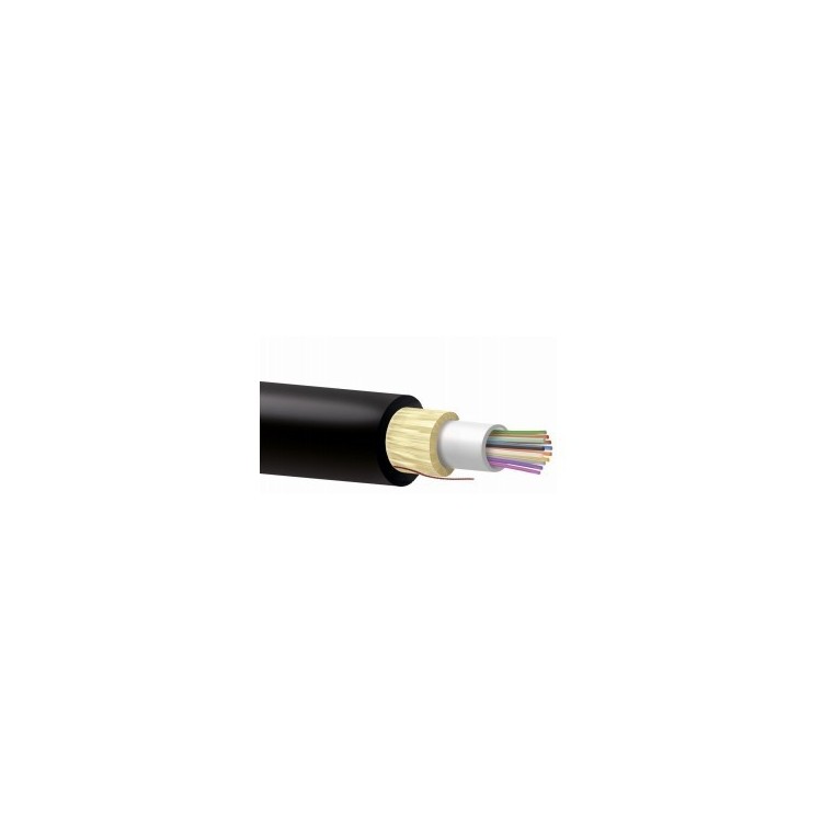 Cable 8fo holgada G657A2, monotubo, Fv, CPR-Eca LSZH-FR negra. Bobina 2Km