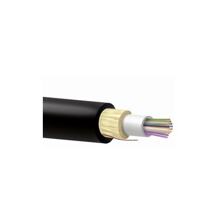 Cable 8fo holgada G657A2, monotubo, Fv, CPR-Eca LSZH-FR negra. Bobina 2Km