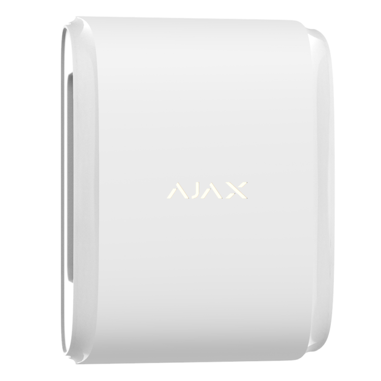 Detector doble cortina exterior Ajax AJ-DUALCURTAINOUTDOOR-W - 15 m, IP54, blanco