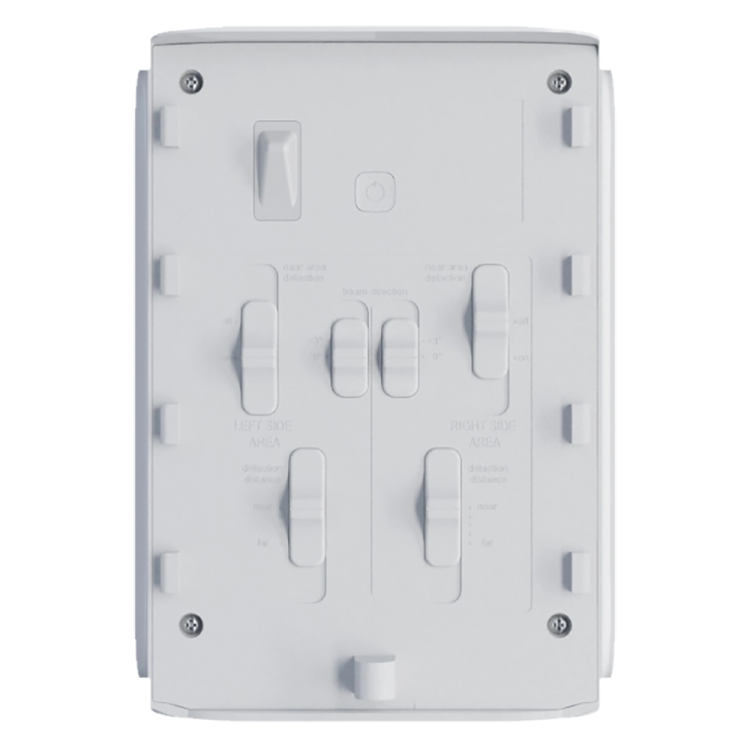 Detector de movimiento PIR tipo Cortina Dual hasta 15mts, inalámbrico, anti-mascotas. Grado 2. Exterior. Blanco