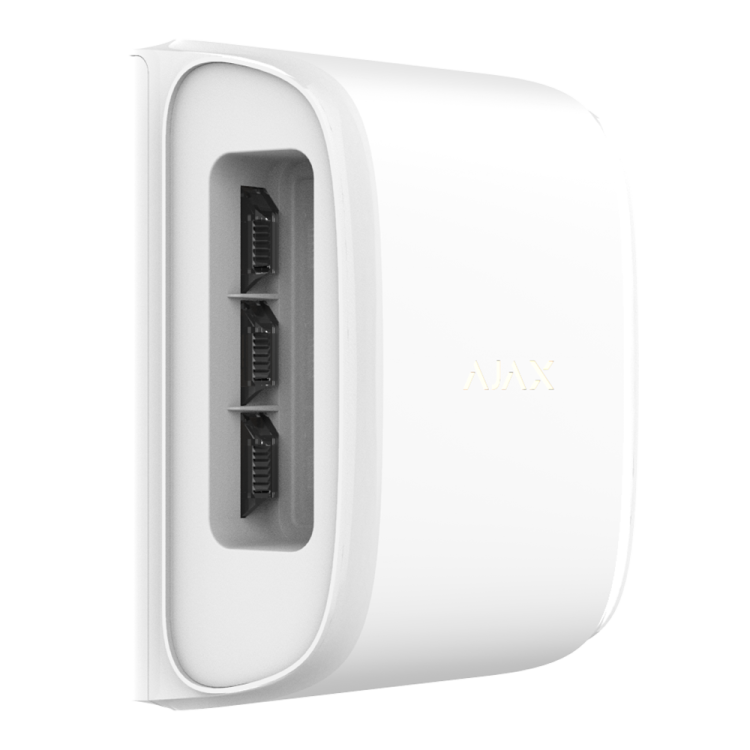 Detector doble cortina exterior Ajax AJ-DUALCURTAINOUTDOOR-W - 15 m, IP54, blanco