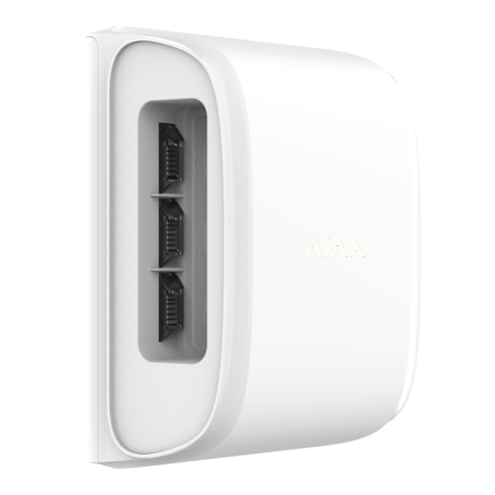 Detector doble cortina exterior Ajax AJ-DUALCURTAINOUTDOOR-W - 15 m, IP54, blanco