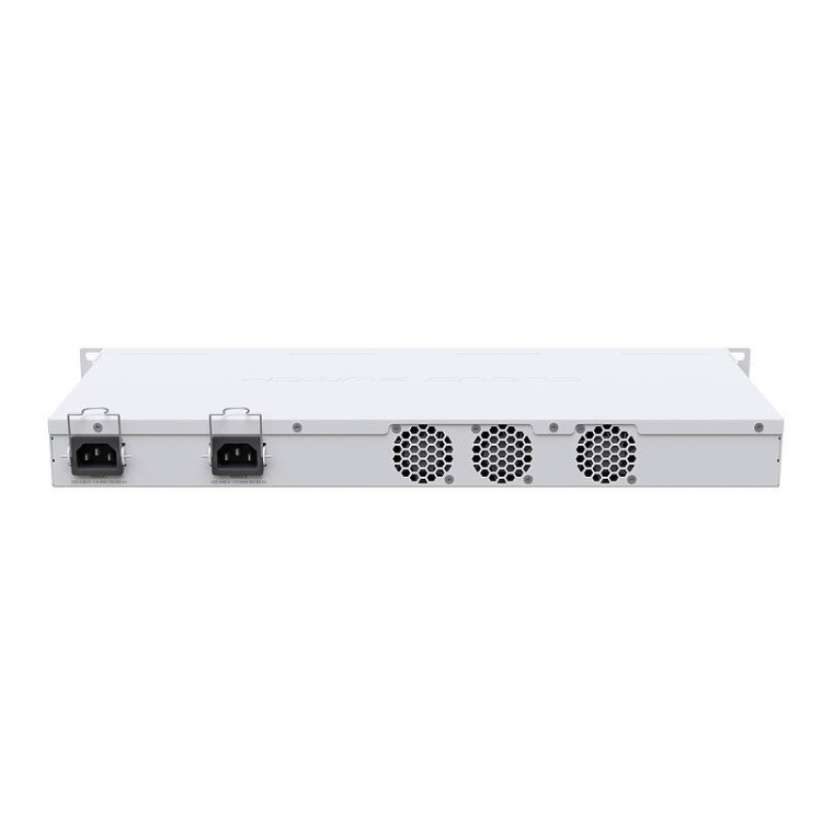 Cloud Router Switch 650Mhz, 64Mb, x24 sfp+, x1 10/100, x4 QSFP+ (40G), RouterOS / SwitchOS, Level 5