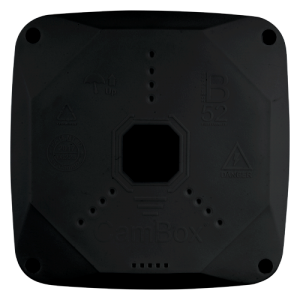 Caja de conexiones para cámaras domo - Plástico - 145 mm (diámetro base). Negro
