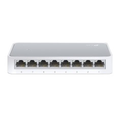 Switch RJ45 de sobremesa con 8 puertos LAN a 10/100 Mbps y carcasa de plástico