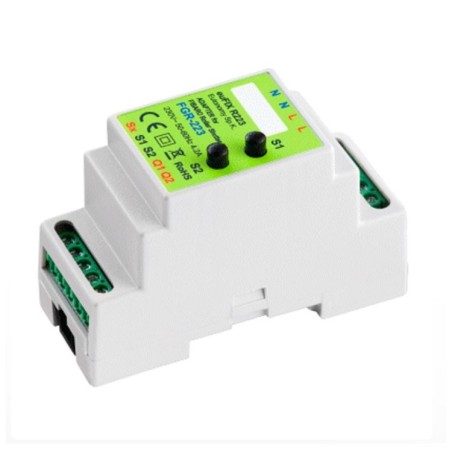 Adaptador carril DIN con botón para FIBARO Roller Shutter 3 FGR-223 y FGR-224