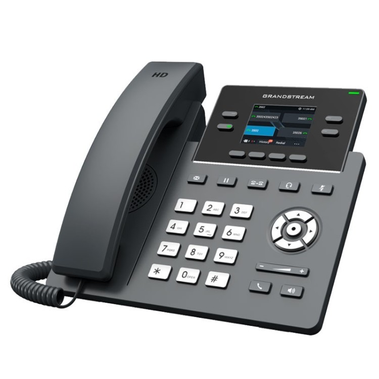 Teléfono IP WIFI  AC de 2 líneas, 2 cuentas SIP, x4 teclas XML programables, LCD de color 2.4"