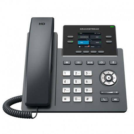 Teléfono IP WIFI  AC de 2 líneas, 2 cuentas SIP, x4 teclas XML programables, LCD de color 2.4"