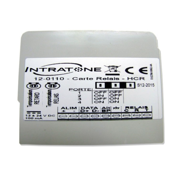 Tarjeta 1 relé adicional para central de gestión 1 puerta y/o 100 nombres