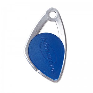 Llavero metálico mifare para sistema de control de accesos Intratone color azul