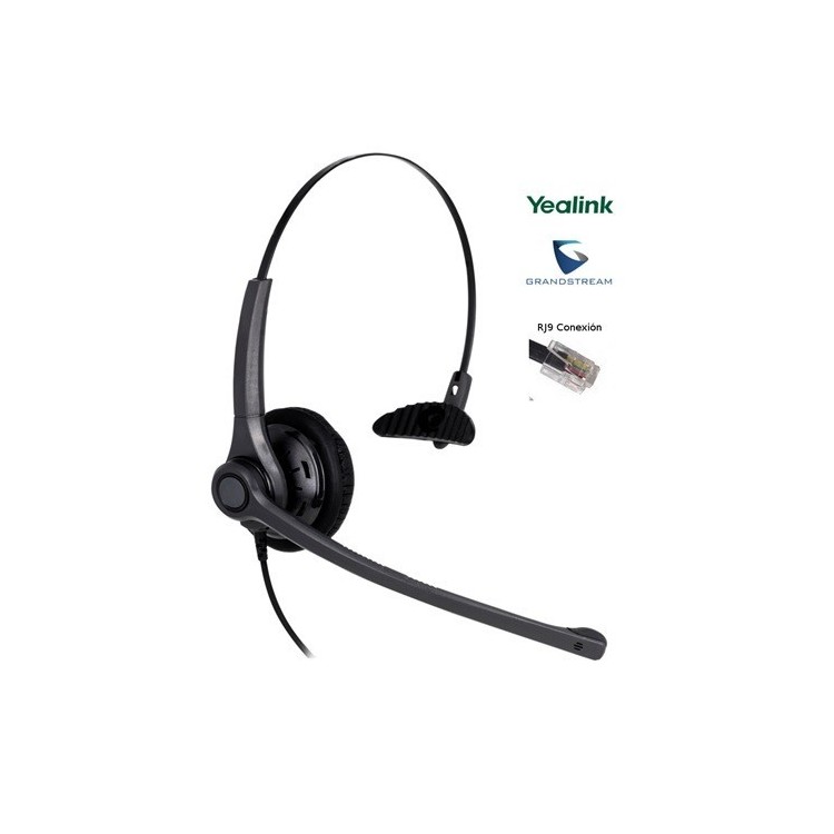 Auricular profesional con cable RJ9 y micro