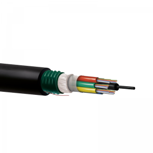 Cable 24F G.652D monoimodo, multitubo (3x8F), holgada, CPR-FCA, para exterior (PE negro), Bobina 2000mts/Corte