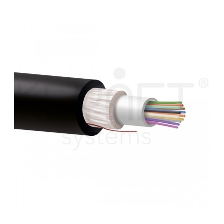 Cable 16F G657A2, monomodo, holgada, CPR-Cca, LSZH, para exterior (PE negra). Bobina 2000mts/Corte