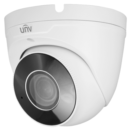 Cámara IP domo, 4Mpx, IR 40mts, lente 2.8-12mm motorizada, UltraH265, PoE802,3af, IP67