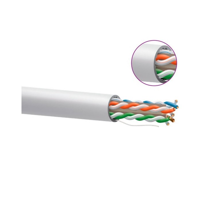 Cable CAT6A U/UTP BC 23AWG, Cobre, LSZH, CPR-DCA s1,d1,a1. Bobina 500mts