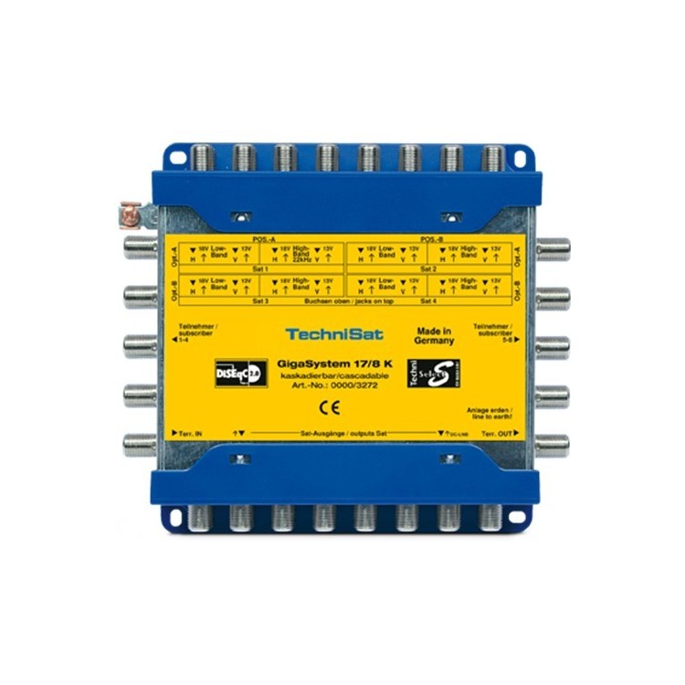 Multiswitch autónomo 17 entradas y 8 salidas, de paso