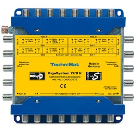 Multiswitch autónomo 17 entradas y 8 salidas, de paso