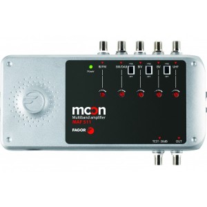 Central Multibanda 5E (UHF1-UHF2-BIII/DAB-BI/FM-SAT) y 1 salidas , 45 / 30 / 35dB, 117d-120dBuV