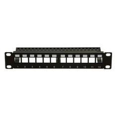 Patch Panel vacío para Rack de 10", hasta x12 conectores