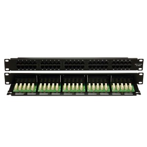 Patch Panel para rack de 19", x50 puertos Cat3 UTP 50p LSA 90º
