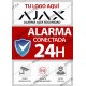 Cartel AJAX genérico de PVC exterior, DIN A4 (210x297mm). Para personalizar con logo del cliente