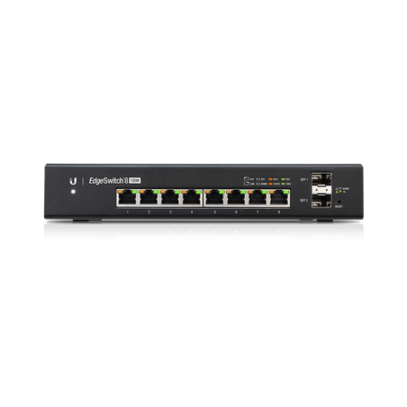Switch gestionable de 8 puertos Gb, POE 150W + x2 SFP. Montaje Sobremesa