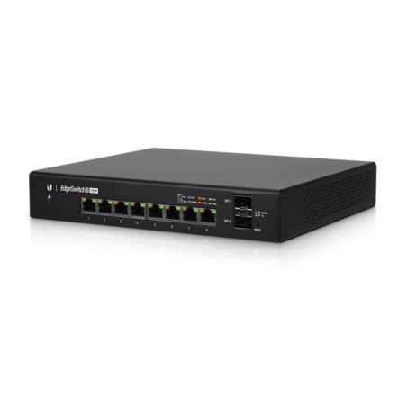 Switch gestionable de 8 puertos Gb, POE 150W + x2 SFP. Montaje Sobremesa