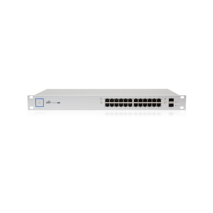 UniFi Switch x24 Gb POE 250W, x2 puertos SFP fibra, montaje RACK