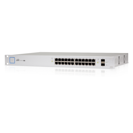 UniFi Switch x24 Gb POE 250W, x2 puertos SFP fibra, montaje RACK