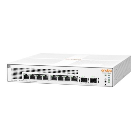 Switch Gestionable Capa 4, 8 puertos 10/100/1000 PoE, 124W, x2 puertos SFP ,para rack 19"