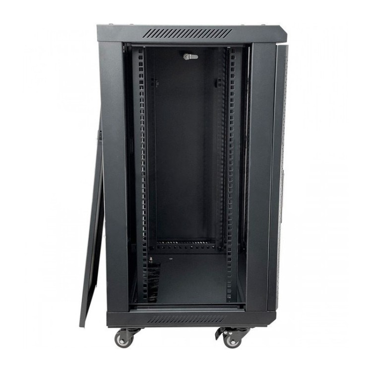 Armario rack mural 19" Keynet FR6-C1566 - 15U, 600x600x770mm, puerta cristal, montado