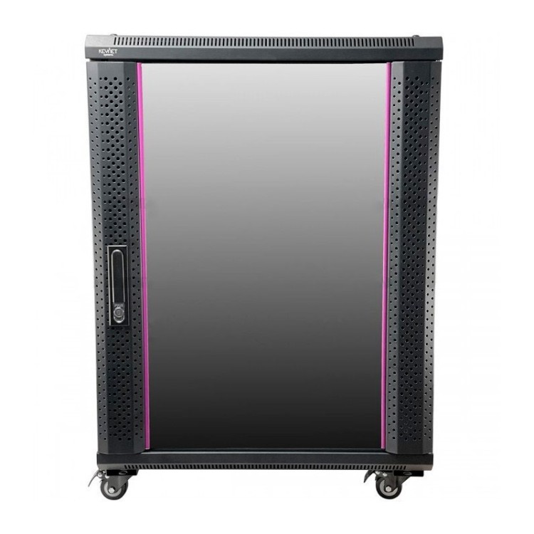 Armario rack mural 19" Keynet FR6-C1566 - 15U, 600x600x770mm, puerta cristal, montado