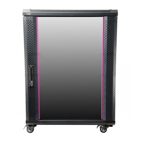 Armario rack mural 19" Keynet FR6-C1566 - 15U, 600x600x770mm, puerta cristal, montado