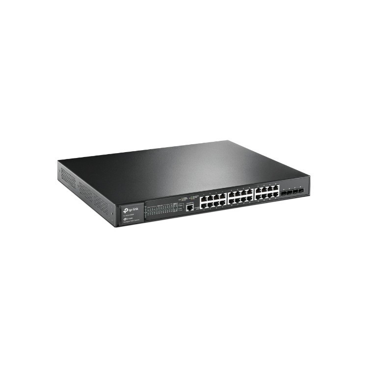 Switch Gestionable L2+ OMADA de x24Gb PoE+ (384W) + 4 puertos SFP ,para rack 19"