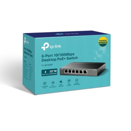 Switch x6 Sobremesa 4 puertos POE (41W)