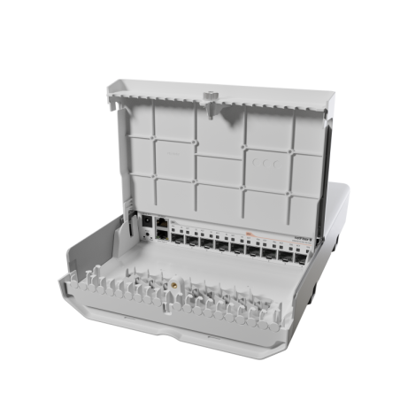 Cloud Router de Exterior, 800MHz CPU, 256MB RAM, x4 SFP+, x5 SFP, x1Gb, L5, RouterOS