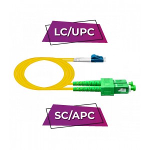 Latiguillo DX LC/UPC - SC/APC, G657A2, SM, 1.9mm, LSZH-FR, 2mts