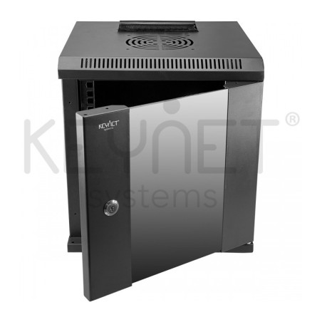 Rack de pared, 10" 6U, F300 / AN312 / AL350mm, carga 25kg. Accesorios incluidos. Montado