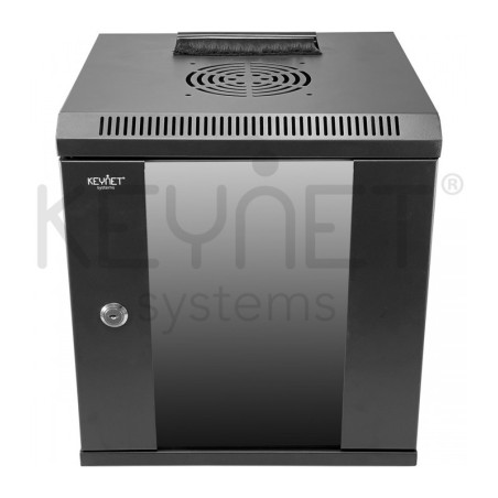 Rack de pared, 10" 6U, F300 / AN312 / AL350mm, carga 25kg. Accesorios incluidos. Montado