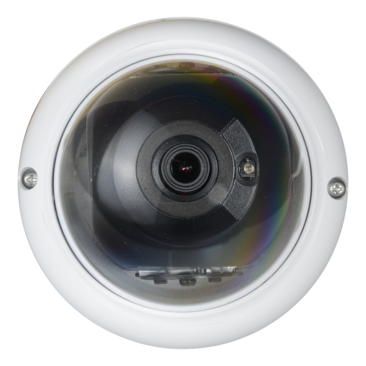 Cámara IP domo, 4Mpx, IR 30mts, 2.8mm, UltraH265, PoE802,3af, IP67, IK10
