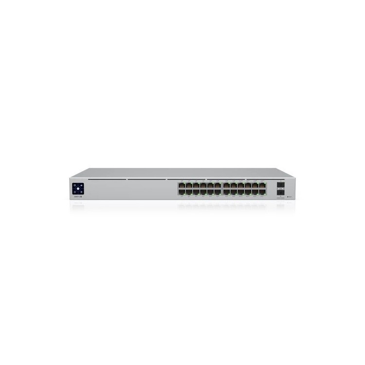 Switch gestionable Unifi Ubiquiti USW-Pro-24-PoE - 24x GbE PoE, 2x SFP+ 10G, 400W PoE. Rack