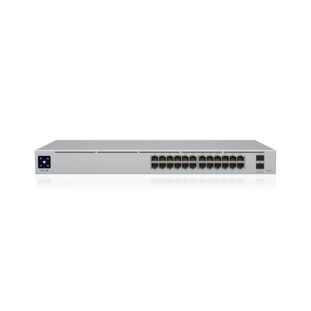 Switch gestionable Unifi Ubiquiti USW-Pro-24-PoE - 24x GbE PoE, 2x SFP+ 10G, 400W PoE. Rack
