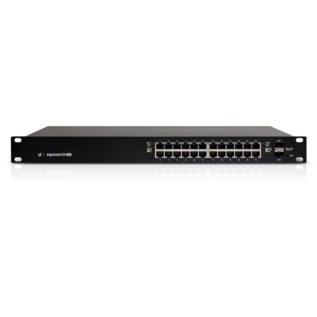 EdgeSwitch gestionable de 24 puertos Gb, POE 500W + x2 SFP, montaje sobremesa o rack